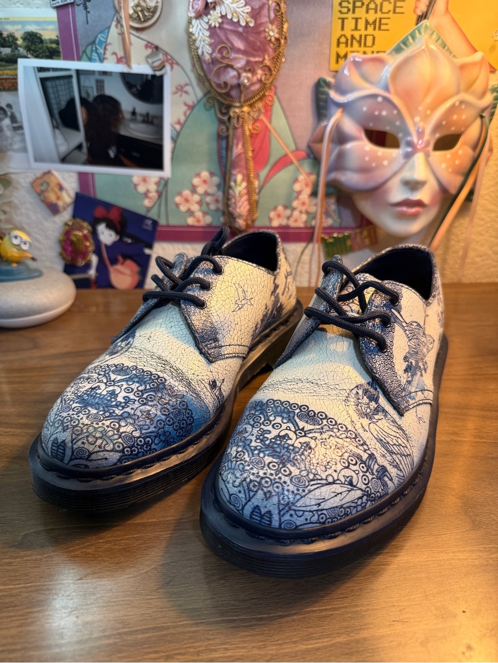 dr martens blue willow china 1461 shoes